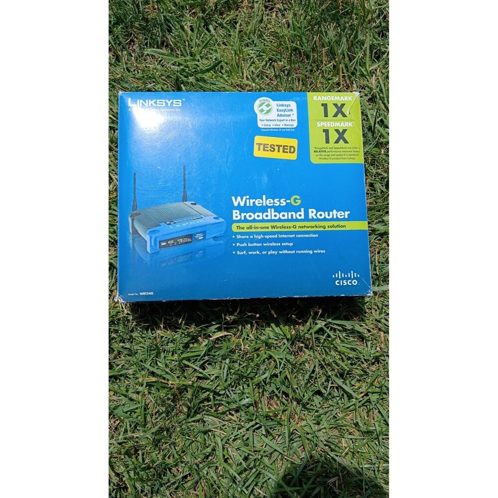 Linksys WRT54G Wireless-G Broadband Router Cisco WiFi Tested Retro Open Box